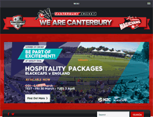 Tablet Screenshot of canterburycricket.org.nz